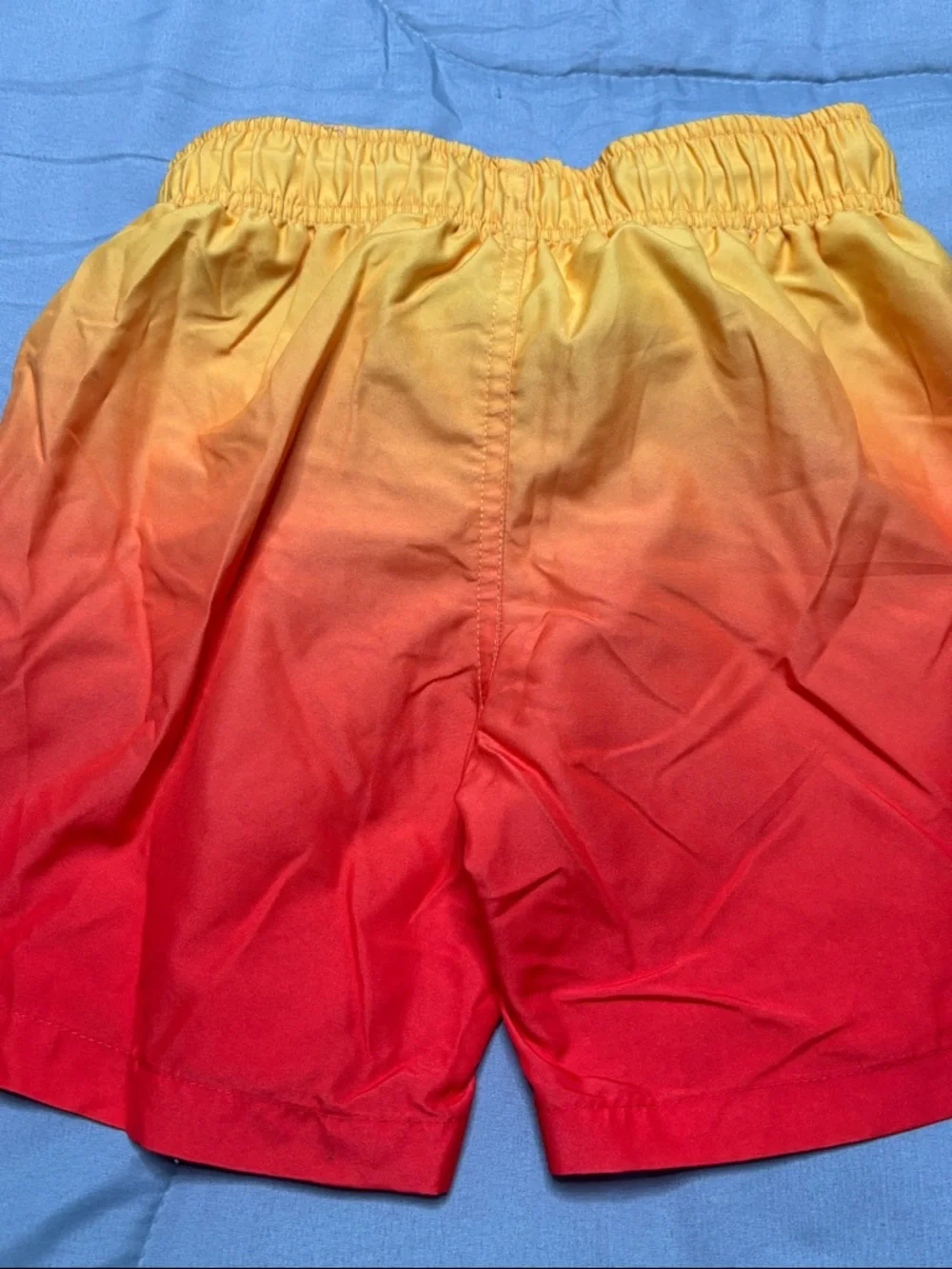 Kids Gradient Swim Shorts - Yellow to Red
